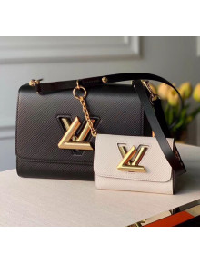Louis Vuitton Twist MM & Twisty Bag In Epi Leather M55683 Black/White 2020