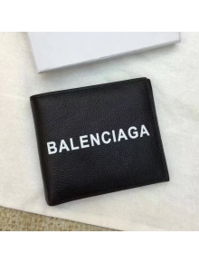 Balenciaga Grained Calfskin Everyday Short Wallet Black 2017