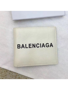 Balenciaga Grained Calfskin Everyday Short Wallet White 2017