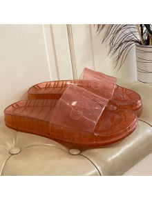 Gucci Transparent PVC Slide Sandals Brown 2021 02 