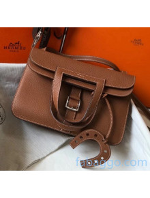 Hermes Halzan Togo Calfskin Leather Bag In Brown 2020