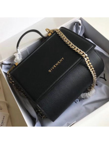 Givenchy Mini Pandora Box Bag in Black Textured Leather Black/Gold 2021