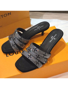 Louis Vuitton Appeal Crystal Heel Slide Sandals 2021 
