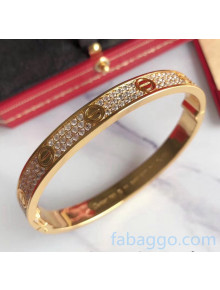 Cartier Crystal Bracelet Gold 2020(Top Quality)