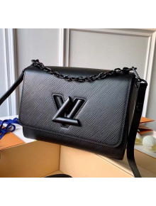 Louis Vuitton Epi Leather Twist MM Bag With Short Chain Handle M51884 Black/Black 2020