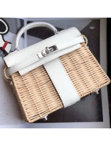 Hermes Mini Kelly Picnic 25 cm Bag White 2019