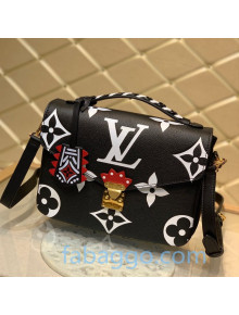 Louis Vuitton LV Crafty Félicie Pochette Métis Shoulder Bag in Monogram Leather M45384 Black 2020