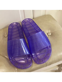Gucci Transparent PVC Slide Sandals Purple 2021 08 