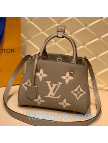 Louis Vuitton Montaigne BB Top Handle Bag in Monogram Leather M45489 Gray 2020