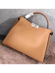 Fendi Calfskin Essential Peekaboo Bag 38cm Toffee 2018