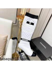 Chanel Mixed Fibers High Boots G38428 White 2021 