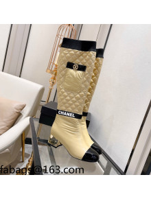 Chanel Mixed Fibers High Boots G38428 Beige 2021 