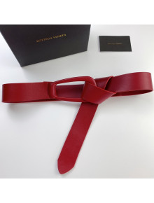 Bottega Veneta Calfskin Belt 4cm All Red 2021