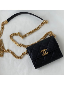 Chanel Grained Calfskin Clutch with Chain AP2335 Black 2021