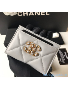 Chanel Quilted Lambskin Card Holder AP1167 Grey 2021