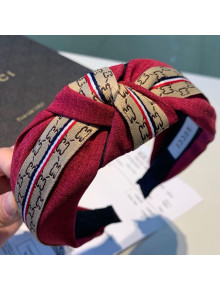Gucci GG Web Fabric Headband Red 2019