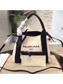 Balenciaga Denim Navy Cabas Small Bag Black 2017