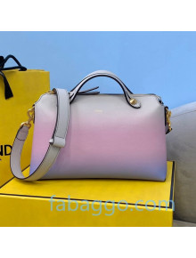 Fendi By The Way Medium Boston Bag  in Graduated Colors Leather White/Pink/Blue 2020