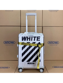 Off-White x Rimowa Striped Luggage Travel Bag Silver 20/26/30 inches 2019