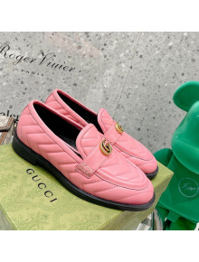Gucci Leather Loafers with Double G Pink 2021 670399