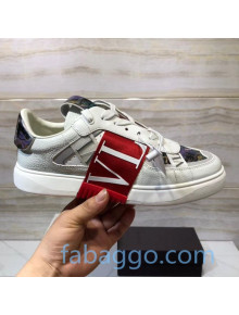 Valentino VL7N Sneaker with Banded Calfskin and Print Red/Purple 2020 (For Women and Men) 