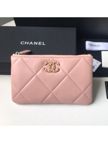 Chanel 19 Lambskin Small Pouch AP1059 Pink 2021