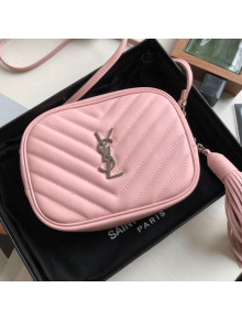 Saint Laurent Blogger Small Camera Shoulder Bag in Monogram Leather 425316 Pink 2019