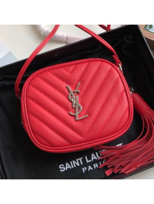 Saint Laurent Blogger Mini Camera Shoulder Bag in Monogram Leather 425317 Red 2019