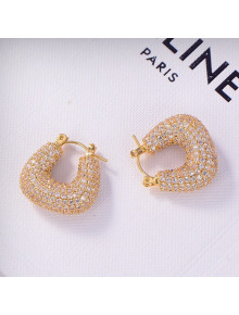 Celine Crystal Earrings Gold 2021 03