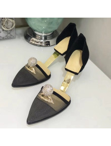 Dior Surreal-D High-heeled Sandal in Tulle & Suede Calfskin