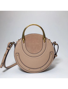 Chloe Small Pixie Bag in Suede & Smooth Calfskin Nude 2017