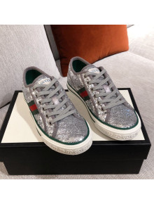 Gucci Tennis 1977 Sequins Low-Top Sneakers Silver 2021