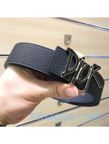 Dior DIOR AND SHAWN Gained Leather Belt 35mm Black 01 2020
