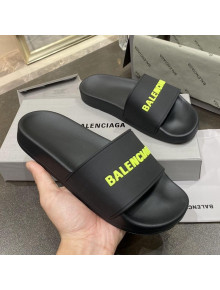 Balenciaga Flat Slide Sandals Black 12 2021 (For Women and Men)