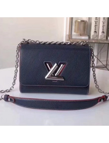 Louis Vuitton Epi Leather Twist MM Bag Indigo/Rouge (Silver Hardware)