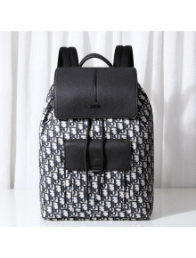 Dior Men's Motion Backpack in Black Oblique Jacquard and Grained Calfskin 2020