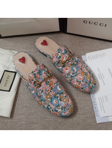 Gucci Liberty London Floral Mules Pink 2020