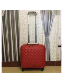 Chanel Quilting Trolley Luggage Bag 16 Inch Red 2018