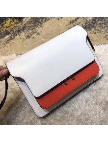Marni Trunk Bag In Smooth Calfskin White/Black/Orange 2018