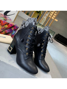 Louis Vuitton Bliss Calfskin Ankle Boots Black/Grey 2021 01