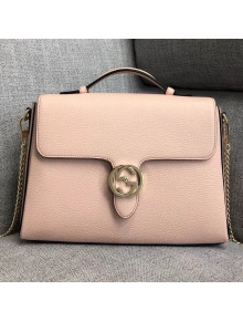 Gucci GG Leather Large Top Handle Bag 510306 Pink 2018