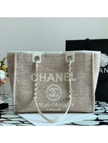 Chanel Deauville Mixed Fibers Medium Shopping Bag A67001 Beige 2021