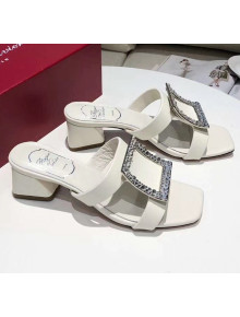 Roger Vivier Calfskin Bikiviv' Bikiviv' Mules Sandals With 5cm Heel White 2020