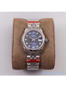 Rolex Datejust Watch With Crystal 31mm Silver/Blue 2021 (Top Quality)