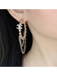 Chanel Tassel Hoop Earrings Gold 2021 22