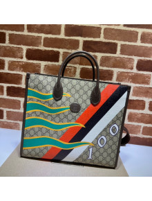Gucci GG Canvas Medium Tote Bag with Geometric Print 674148 Beige 2022