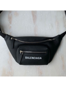 Balenciaga Logo Leather Mini Belt Bag Black 2019