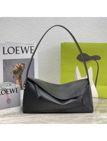 Loewe Puzzle Hobo Bag in Nappa Calfskin Black 2021