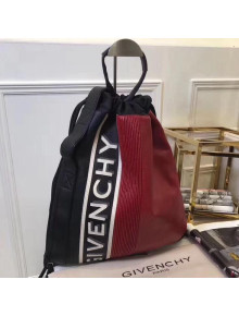 Givenchy Reverse Givenchy Drawstring Backpack Bag Red/Black 2018