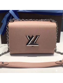 Louis Vuitton Epi Leather Twist MM Bag Pale Pink (Silver Hardware)
